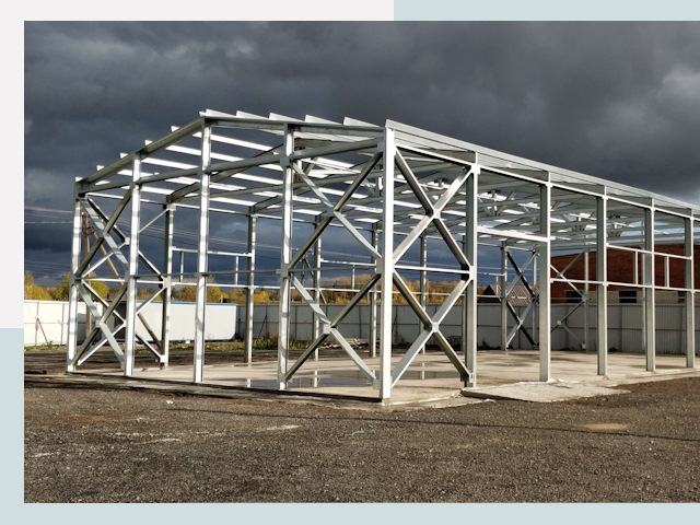 Двускатные ангары в Камень-на-Оби от 609 руб. за квадрат