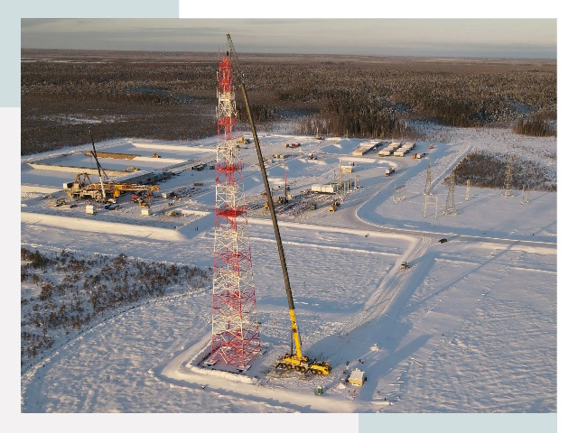 Мачты связи в Камне-на-Оби