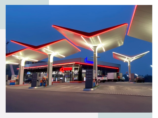 Навесы для АЗС в Камне-на-Оби